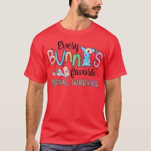 T-shirt Le travailleur social préféré de chaque lapin Pâqu