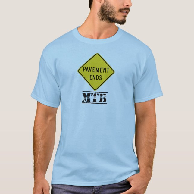 T-shirt Le trottoir termine le VTT (Devant)
