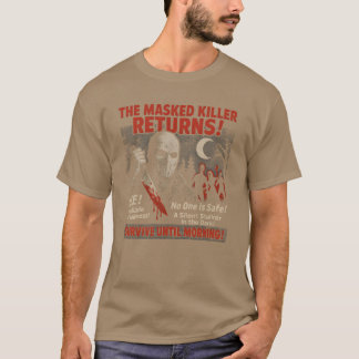 T-shirt Le tueur masqué renvoie l'affiche vidéo la plus du