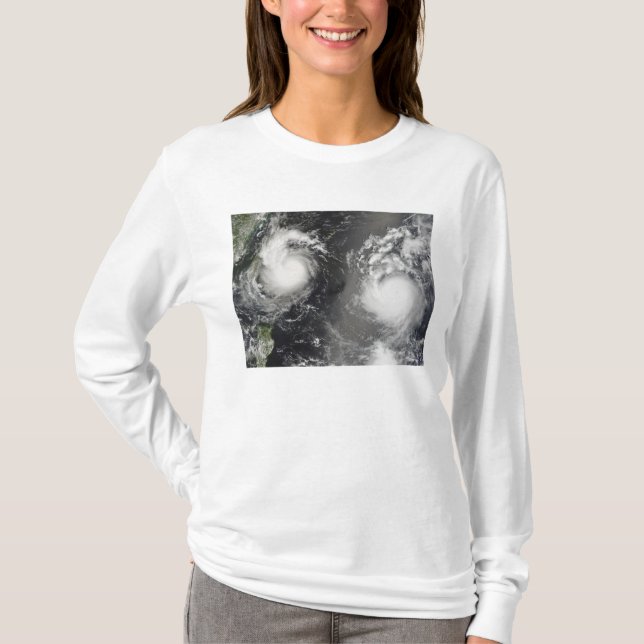 T-shirt Le typhon Saomai et la tempête tropicale Bopha (Devant)