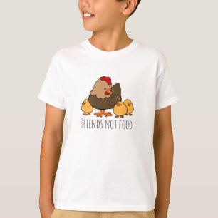 T-shirt Le végétalien de poulet de nourriture d'amis pas