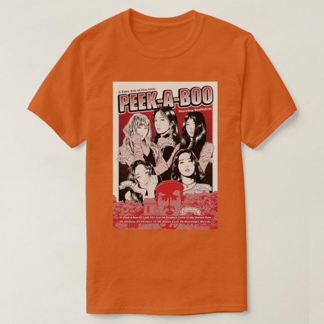 T-shirt Le velours rouge regarde un boite posteranime (Design devant)