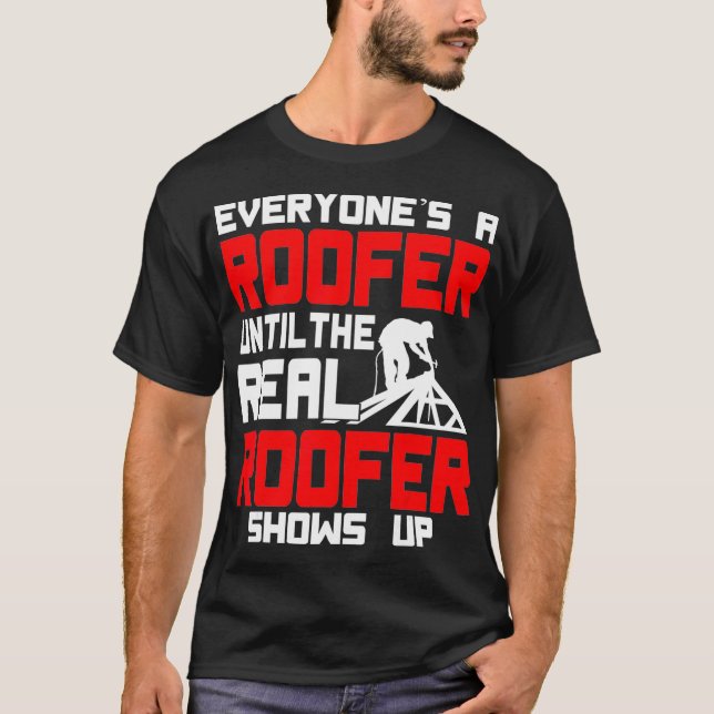 T-shirt Le Véritable Toit Montre Les Hommes De Toits Femme (Devant)