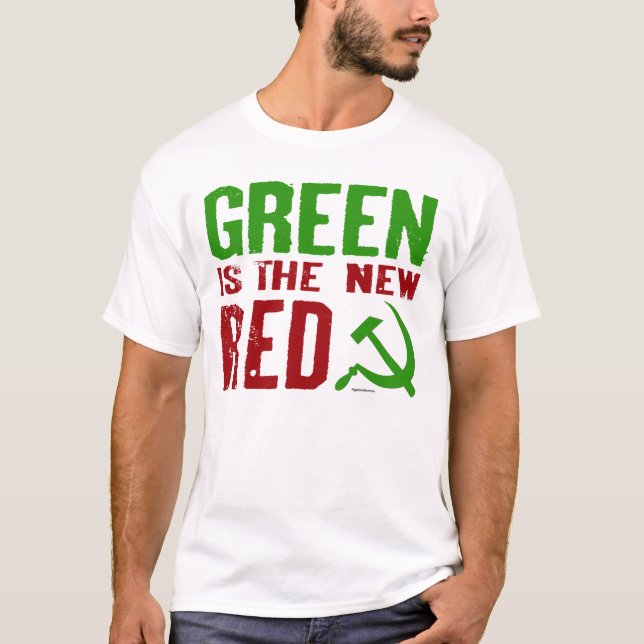 T-shirt Le vert est les nouvelles chemises rouges (Devant)