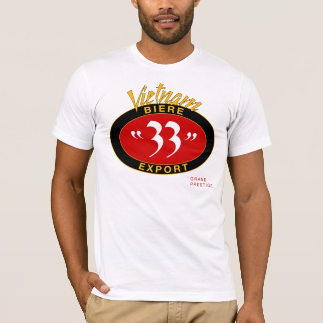 T-shirt Le Vietnam - "33" bière (Devant)