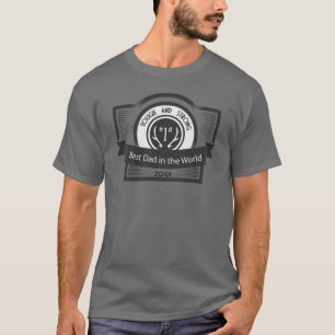 T-shirt Le vieux Buck meilleur papa dans le monde entier