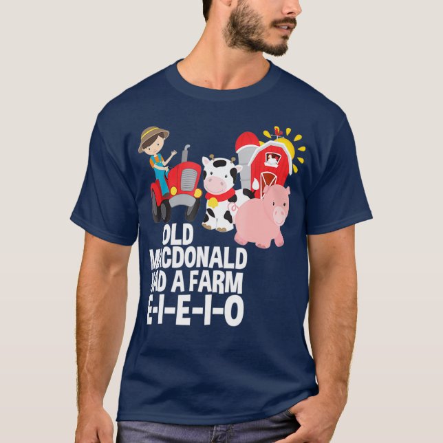 T-shirt Le vieux MacDonald avait un rime de Nursery EIO Fa (Devant)