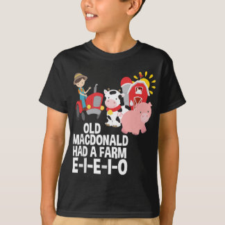 T-shirt Le vieux MacDonald avait un rime de pépinière de f