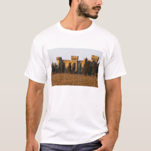 T-shirt Le vignoble avec des vignes de syrah et le château
