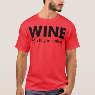 T-shirt Le vin dans un trou dans le verre