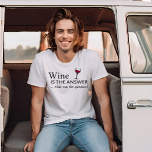 T-shirt Le vin est la réponse drôle citation de vin