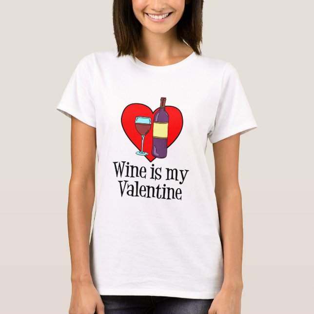 T-shirt Le Vin Est Mon Design Amusant Valentin (Devant)