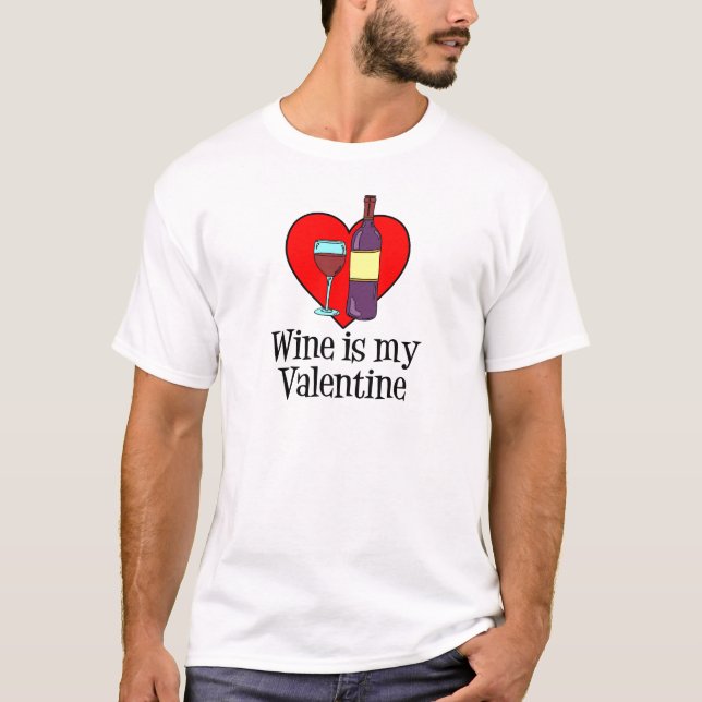 T-shirt Le Vin Est Mon Design Amusant Valentin (Devant)