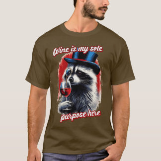 T-shirt Le vin est mon seul but ici