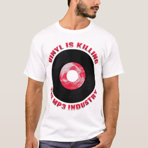 T-shirt Le vinyle tue la chemise de l'industrie MP3