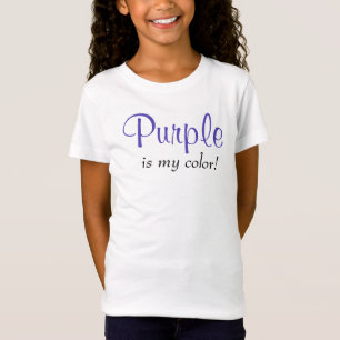 T-Shirt Le violet est ma couleur Citation féminine