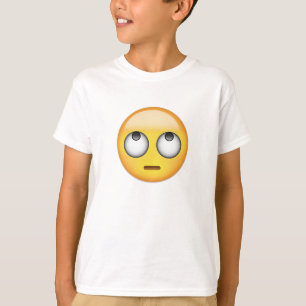 T-shirt Le visage avec le roulement observe Emoji
