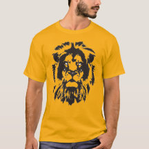 Le visage de lion, je vous regarde. Tatouage de la