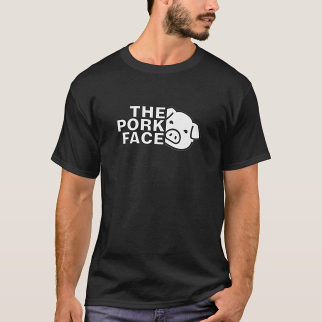 T-shirt Le visage de porc | Grill barbecue (Devant)