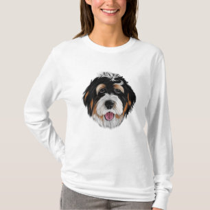 T-shirt Le visage du chien Bernedoodle