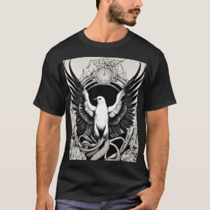 T-shirt Le vol de la liberté : la colombe qui fuit l'embr 