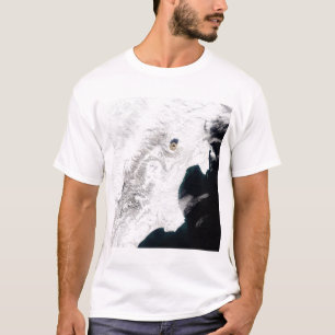 T-shirt Le volcan de Shiveluch dans le Kamtchatka Krai,