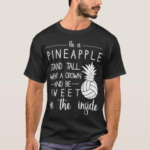T-shirt Le volley-ball être un ananas porter une couronne 