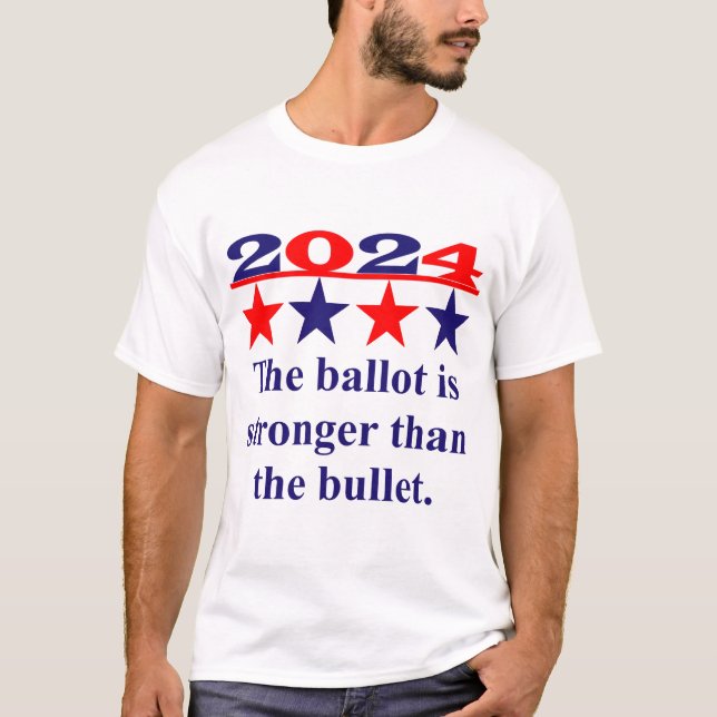 T-shirt Le Vote Est Plus Fort Que La Balle - Politique (Devant)