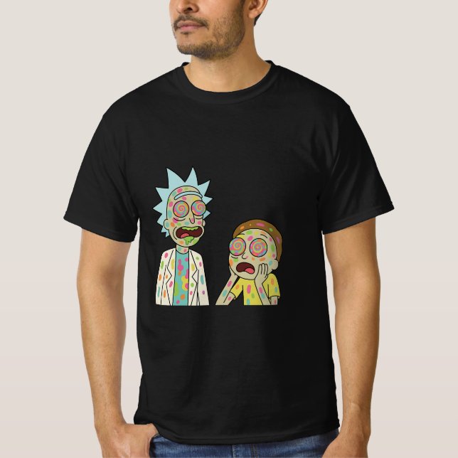 T-shirt Le voyage euphorique de Rick et Morty (Devant)