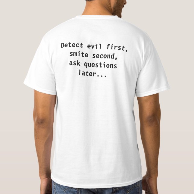 T-shirt Le vrai paladin (Dos)