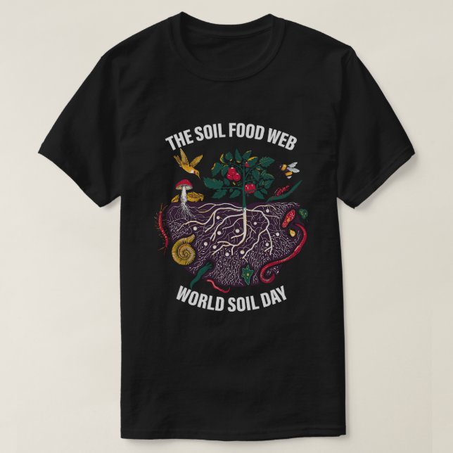 T-shirt Le Web alimentaire du sol Vêtements de la Journée  (Design devant)