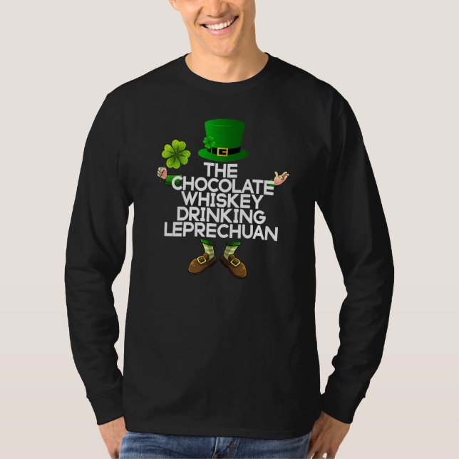 T-shirt Le Whiskey Chocolat Boire Leprechuan Funny St (Devant)
