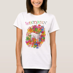 T-shirt Le Wisconsin psychédélique Goatling