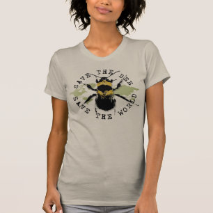 T-shirt Le yoga parlent : Sauvez la pièce en t d'abeille…