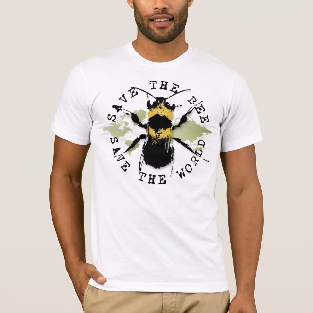 T-shirt Le yoga parlent : Sauvez les économies d'abeille… (Devant)
