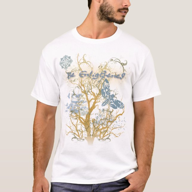 T-shirt Le yoga parlent : Soyez éclairé ! (Devant)