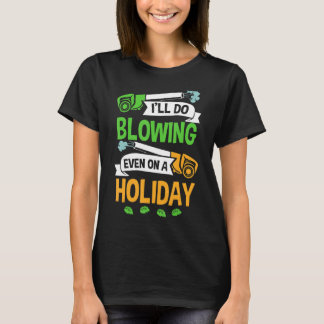 T-shirt Leaf soufflant de l'herbe soufflante gazon souffla