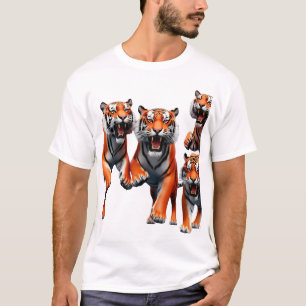T-shirt Leap Primal : Trois Tigres Énergétiques