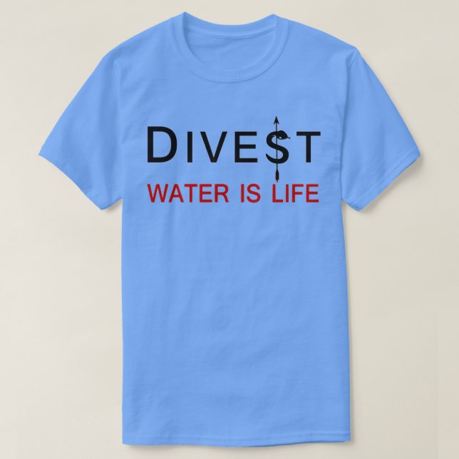 T-shirt L'eau de plongée est la vie (Design devant)