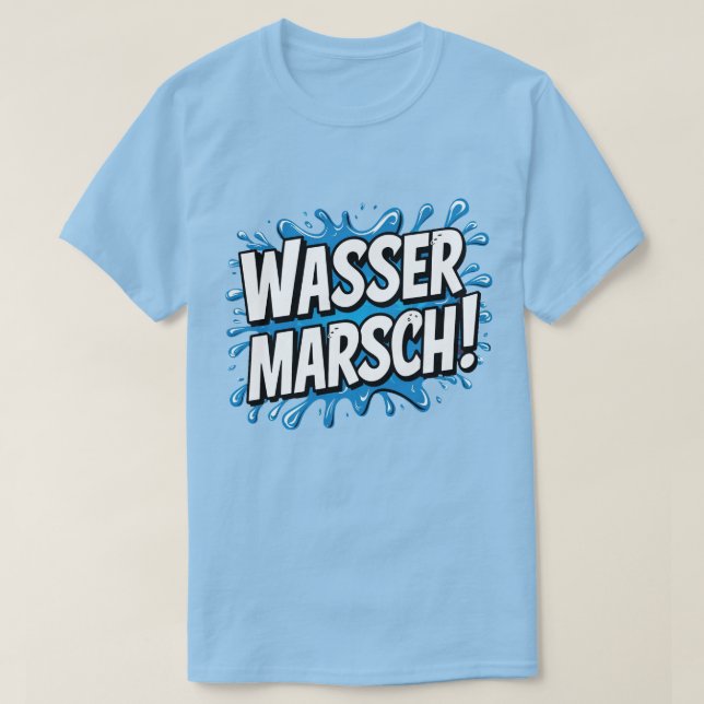 T-shirt "L'eau marche !" Humour des pompiers (Design devant)