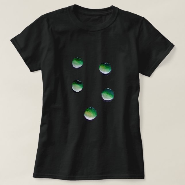 T-shirt L'eau verte goutte de l'eau (Design devant)