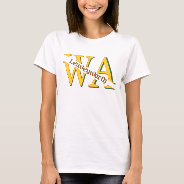 T-shirt Leavenworth, WA, Le Village Bavarois (Devant)