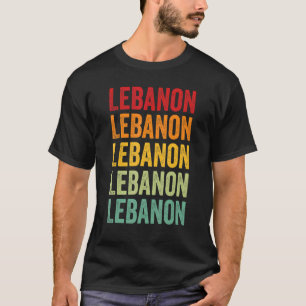 T-shirt Lebanon County Pennsylvania Rainbow Text Design