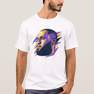 T-shirt LeBron James Stylized Portrait Illustration