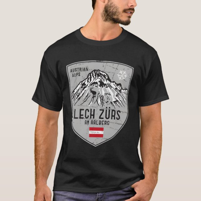 T-shirt Lech Zurs Arlberg Autriche Emblem (Devant)