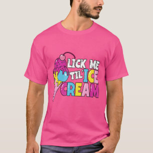 T-shirt Lèche-moi jusqu'à la glace l'été gelato congelé Lg