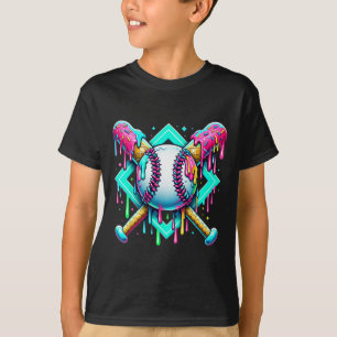 T-shirt Lèchement De Baseball Pour Garçons Crème Glace Déc