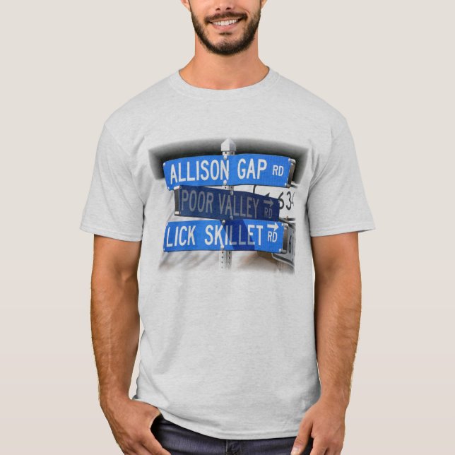 T-shirt Léchez la poêle, la vallée pauvre et l'Allison Gap (Devant)