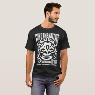 T-shirt L'écho des hommes le noir bleu aztèque de pièce