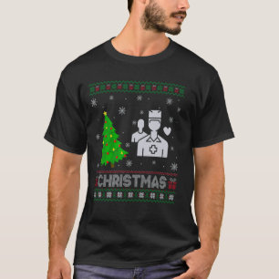 T-shirt L'éclairage de l'arbre Xmas du travailleur de la s